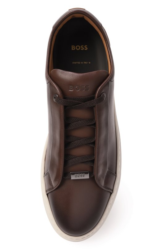 Кожаные кеды Gary BOSS 50546855 Коричневый  50546855 Фото 6