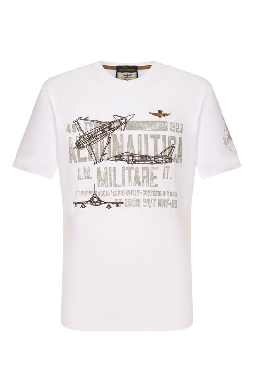 Хлопковая футболка Aeronautica Militare TS2535UJ00641 Белый TS2535UJ00641