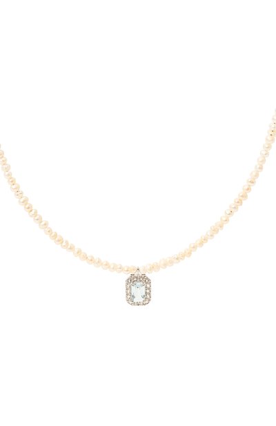 Чокер из жемчуга c голубым топазом SECRETS JEWELRY, арт. ЧЖГТС00184, фото 3