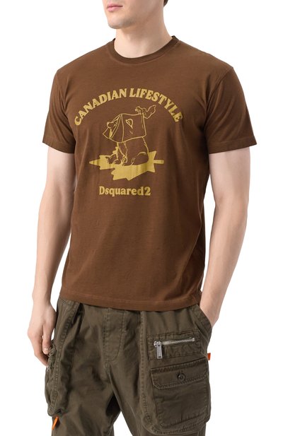 Хлопковая футболка DSQUARED2, арт. S74GD1391/D20035, фото 3