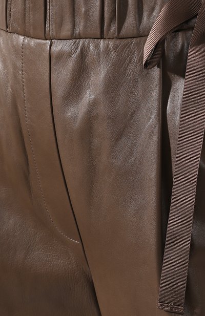 Укороченные кожаные брюки BRUNELLO CUCINELLI, арт. M0GINP6711, фото 5