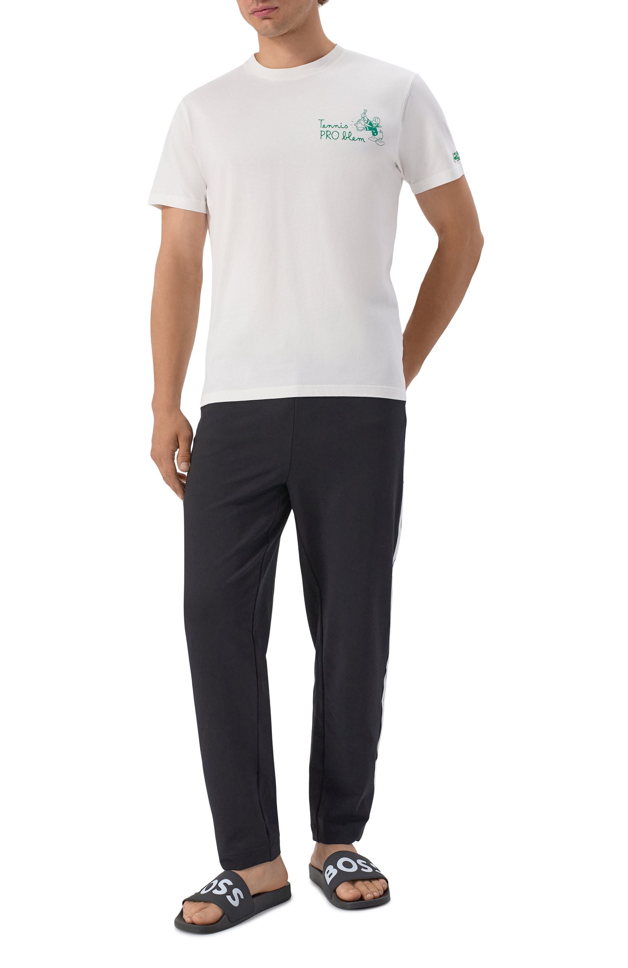 Шлепанцы aryeh BOSS черного цвета по цене 7595 руб., арт. 50536835, фото 2 Шлепанцы aryeh BOSS, арт. 50536835, фото 2