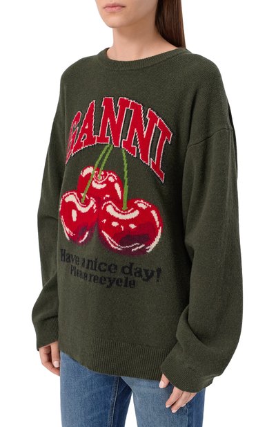 Шерстяной пуловер GANNI, арт. A1070112, фото 3