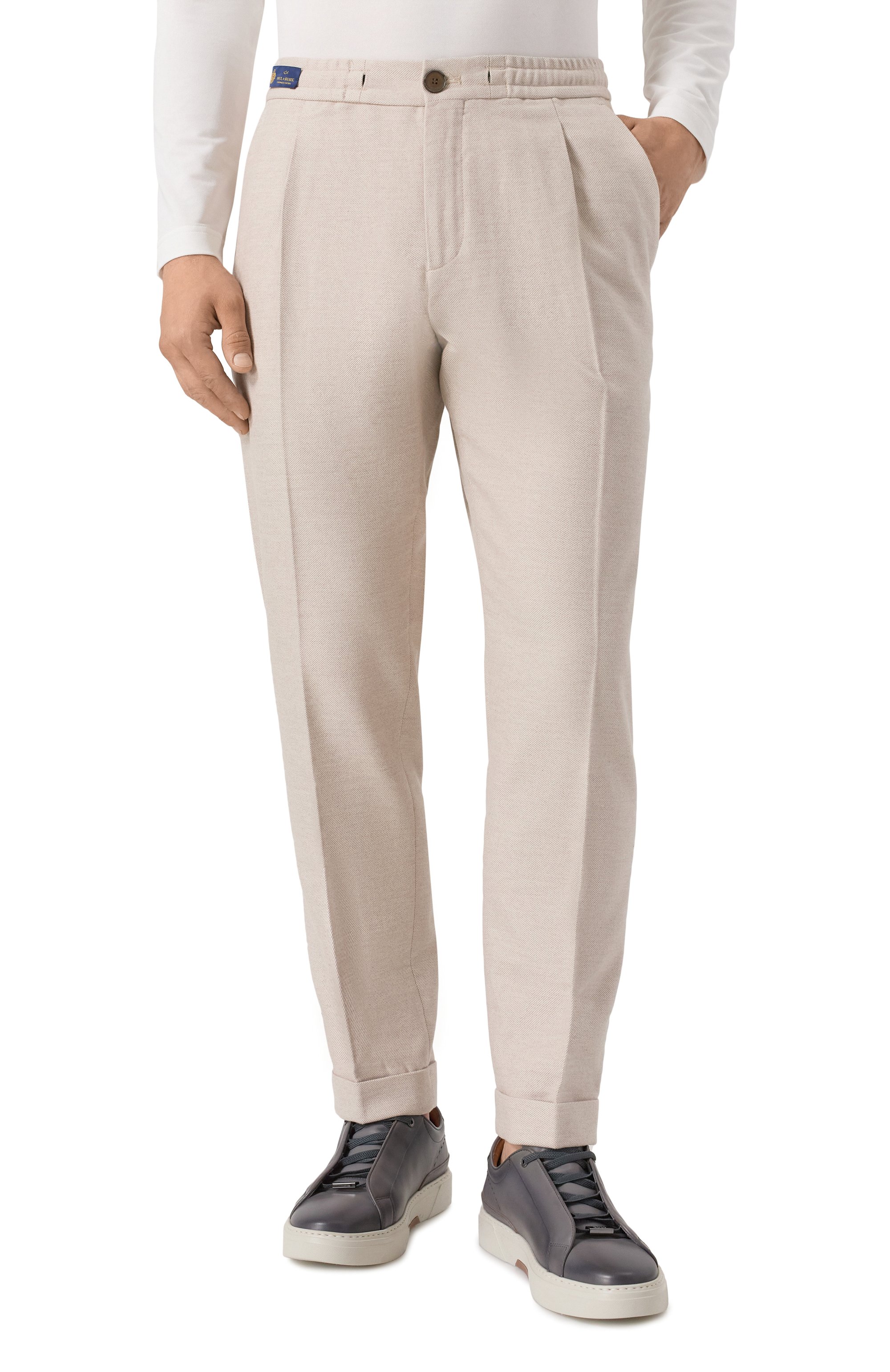 Брюки из хлопка и кашемира PAUL&SHARK, арт. 15314032, фото 3