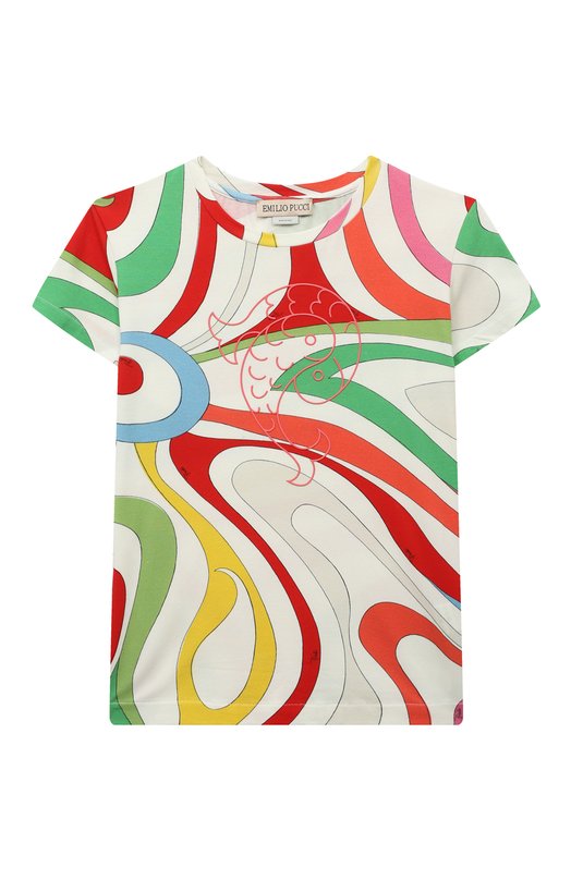 

Хлопковая футболка Emilio Pucci, Разноцветный