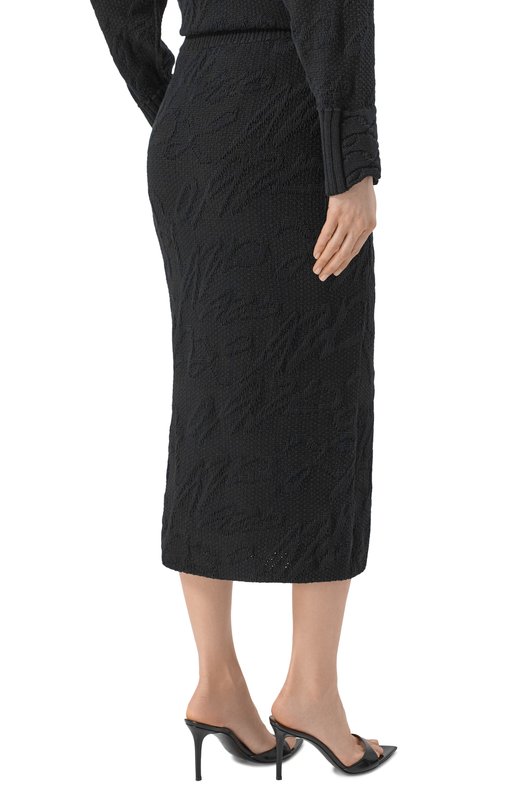 Юбка из хлопка и вискозы AND the brand S26-SK052-0704-900 Чёрный  S26-SK052-0704-900 Фото 4