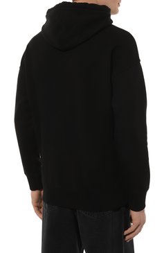Мужской хлопковое худи GIVENCHY черного цвета, арт. BMJ0HC3Y9Z | Фото 4 (Длина (для топов): Стандартные; Рукава: Длинные; Материал внешний: Хлопок; Принт: Без принта; Мужское Кросс-КТ: Худи-одежда; Стили: Кэжуэл)