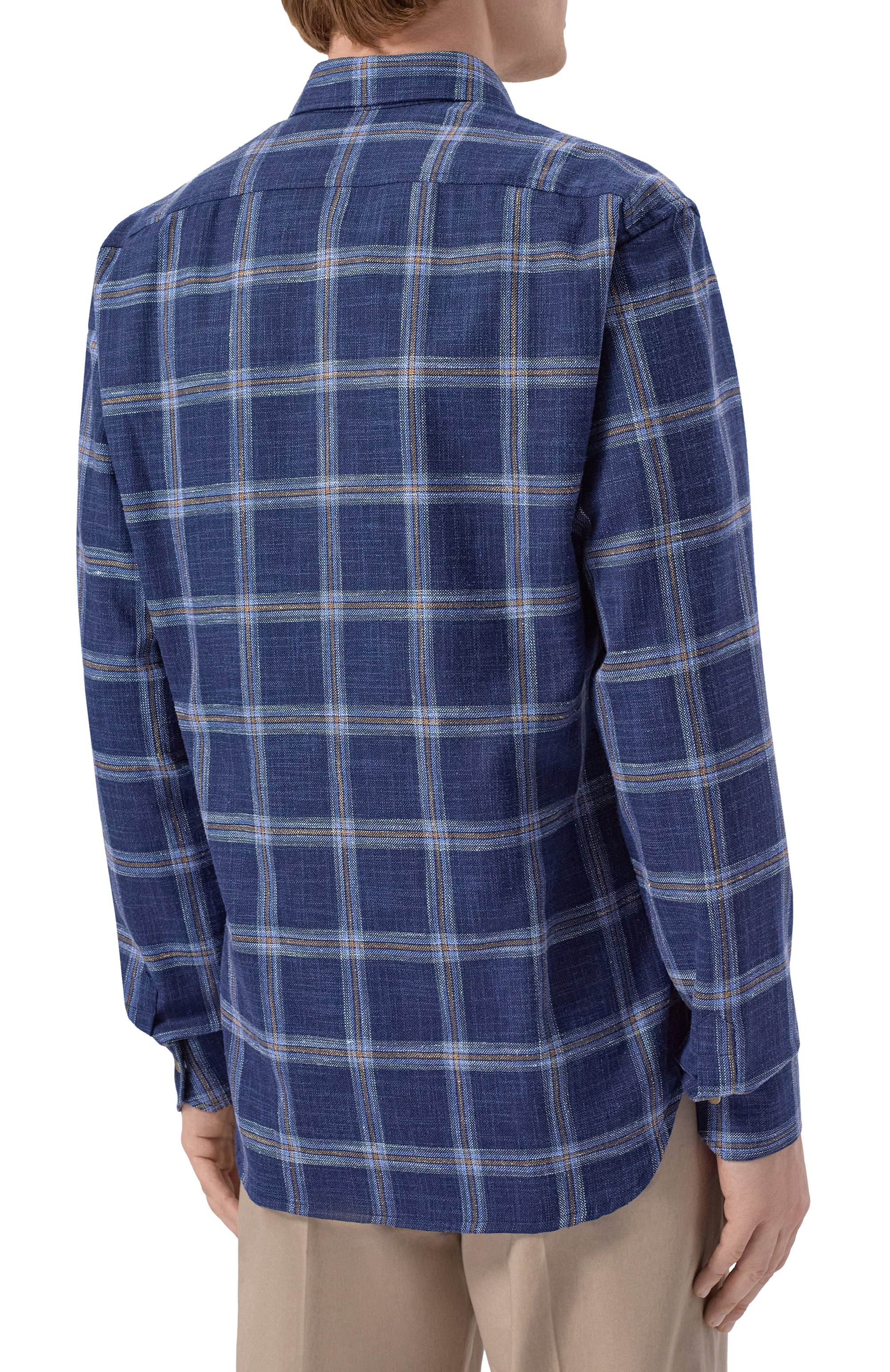 Рубашка из шерсти и шелка KITON, арт. UMCBUBAK0616E05, фото 4