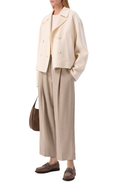 Женские шерстяные брюки BRUNELLO CUCINELLI, арт. MD011P9368