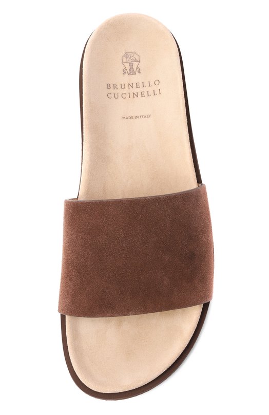 Замшевые шлепанцы Brunello Cucinelli MZUS0LY236 Коричневый  MZUS0LY236 Фото 6