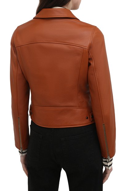 Кожаная куртка MASLOV коричневого цвета по цене 116600 руб., арт. K05, фото 4 Кожаная куртка MASLOV, арт. K05, фото 4