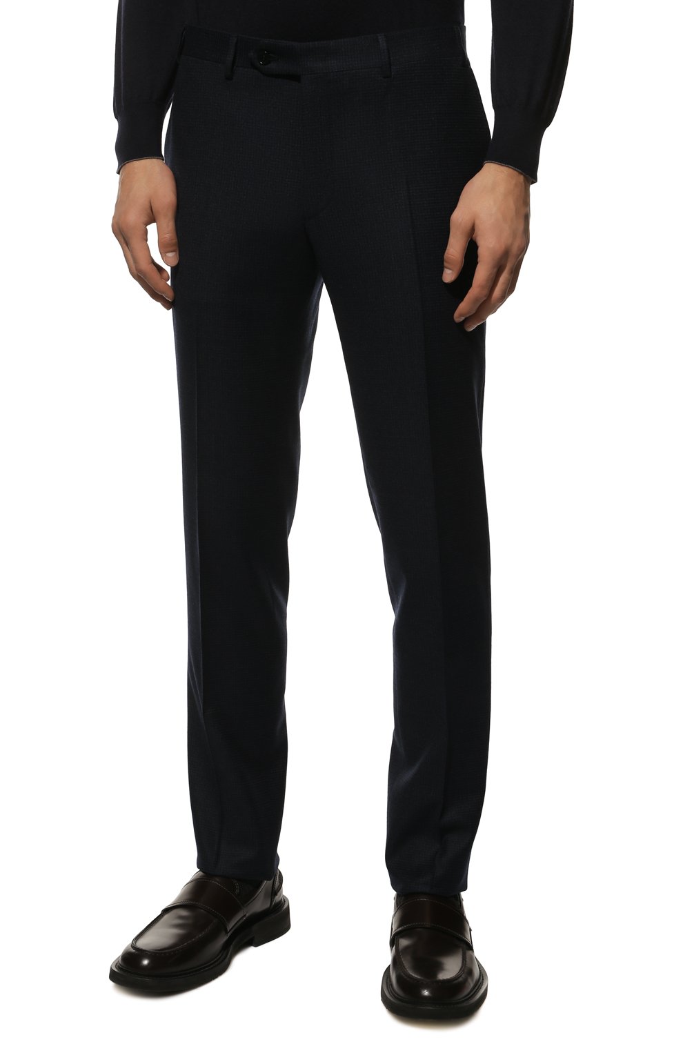 Шерстяные брюки CANALI темно-синего цвета по цене 49800 руб., арт. 71019/BF03994, фото 3 Шерстяные брюки CANALI, арт. 71019/BF03994, фото 3