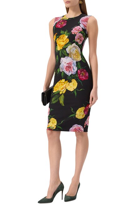 Женские замшевые туфли cardinale 90 DOLCE & GABBANA темно-зеленого цвета, арт. CD1840/B7260 | Фото 2 (Подошва: Плоская; Драгоценные камни: Проставлено; Материал внутренний: Натуральная кожа; Каблук высота: Высокий; Материал сплава: Проставлено)