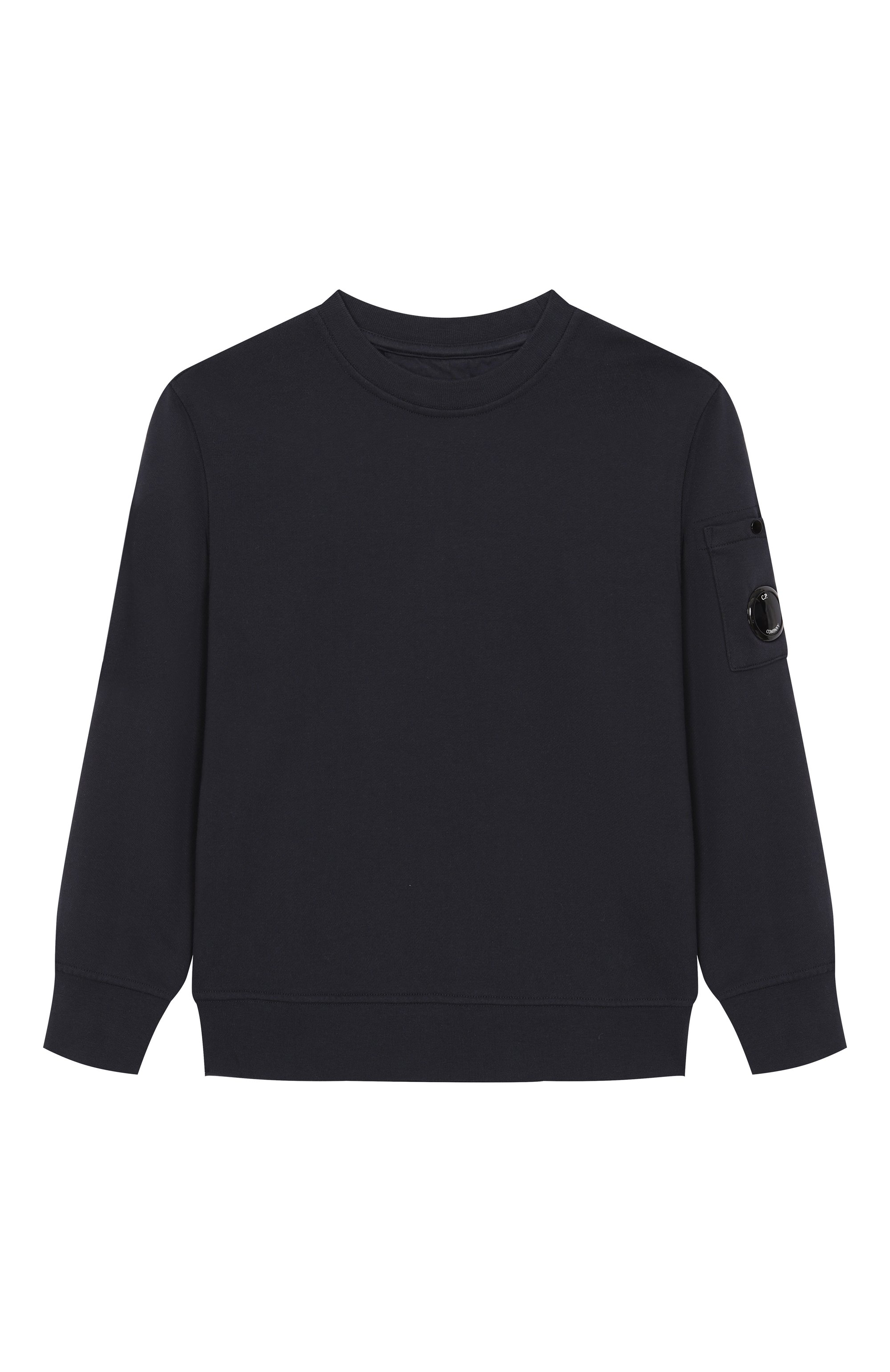 Хлопковый свитшот C.P. COMPANY темно-синего цвета по цене 16350 руб., арт. CMF00X/LCA76/4-8, фото 1 Хлопковый свитшот C.P. COMPANY, арт. CMF00X/LCA76/4-8, фото 1