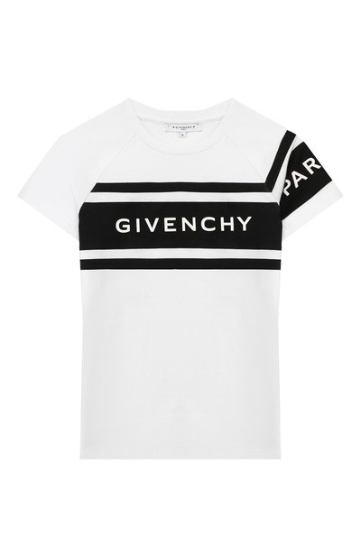 Хлопковая футболка GIVENCHY белого цвета по цене 15250 руб., арт. H25173, фото 1 Хлопковая футболка GIVENCHY, арт. H25173, фото 1