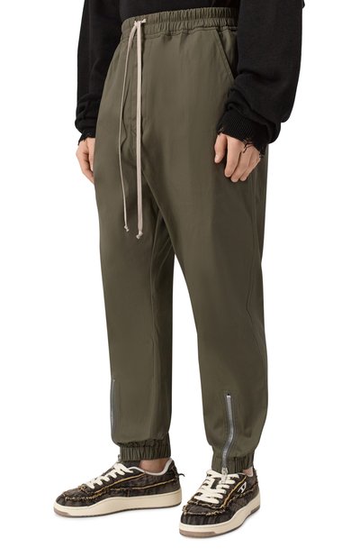 Хлопковые джоггеры RICK OWENS, арт. RU02E1331/TE, фото 3