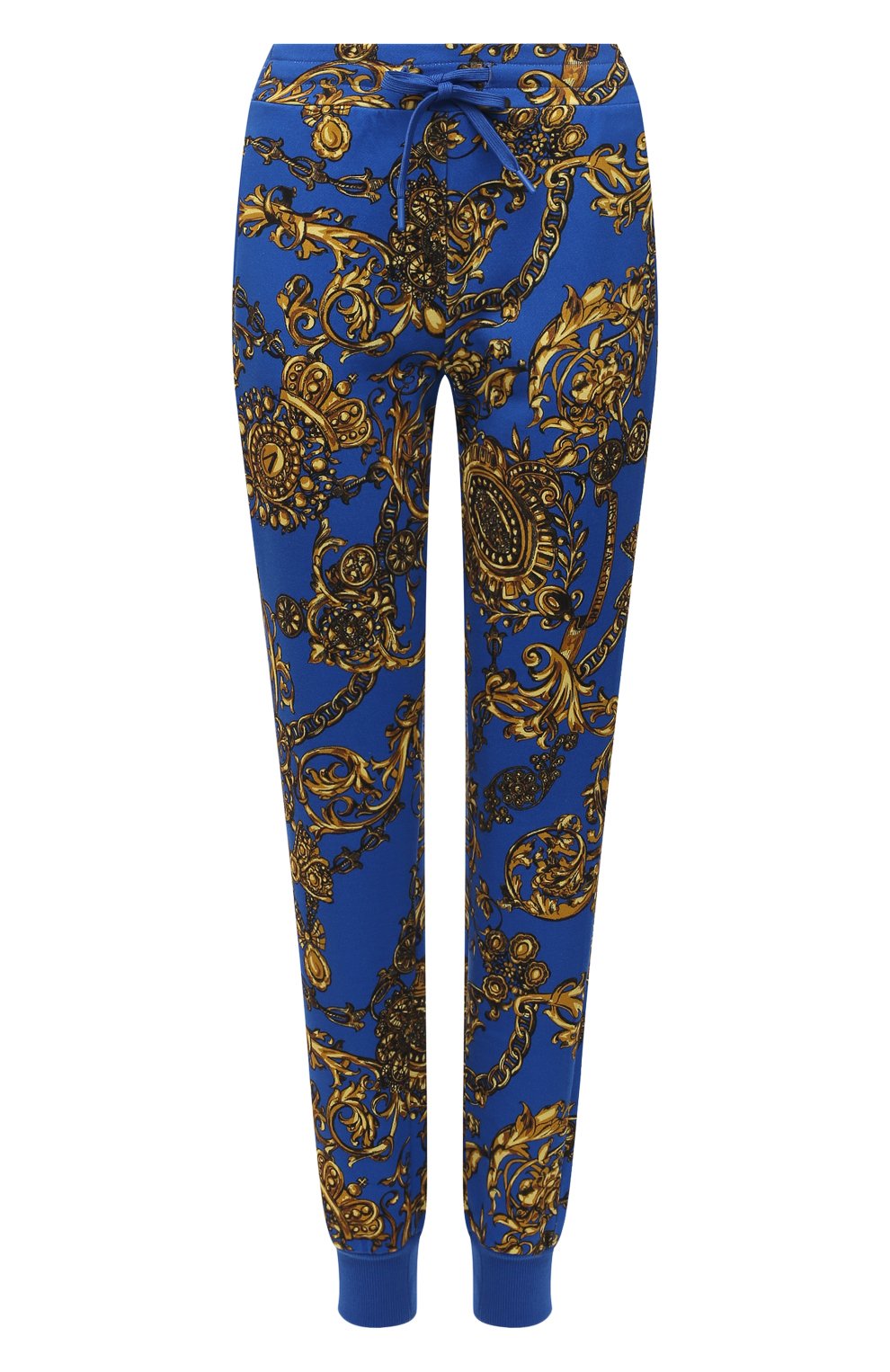 Хлопковые джоггеры VERSACE JEANS COUTURE синего цвета по цене 42350 руб., арт. 71HAA310-71DP310 FELPA GAR PR BAR0QUE/FS002, фото 1 Хлопковые джоггеры VERSACE JEANS COUTURE, арт. 71HAA310-71DP310 FELPA GAR PR BAR0QUE/FS002, фото 1
