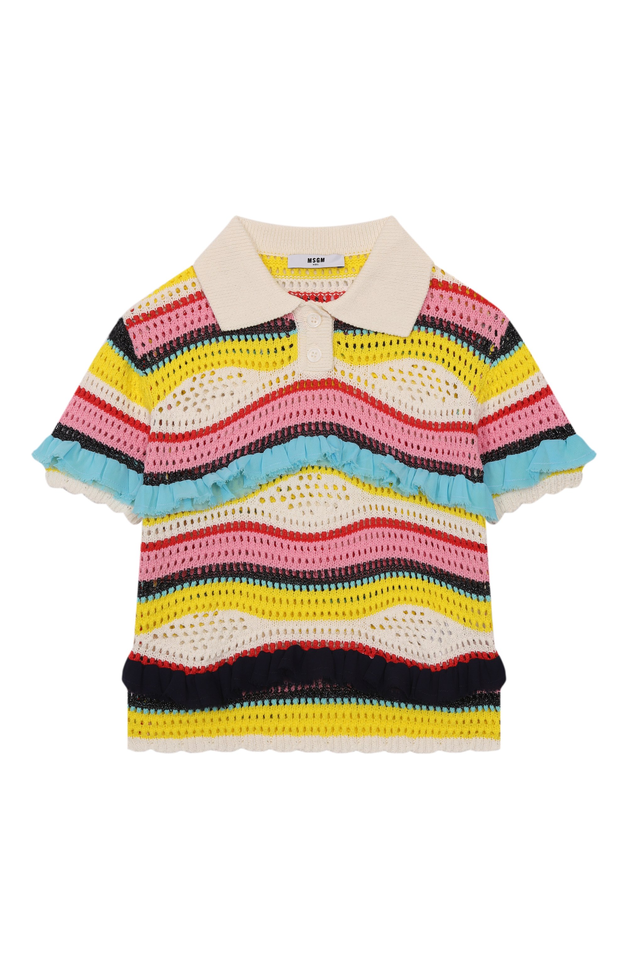 Хлопковое поло MSGM KIDS, арт. S5MSJGJP247, фото 1