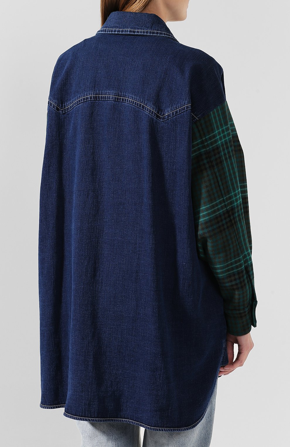 Джинсовая рубашка SEE BY CHLOÉ синего цвета по цене 33900 руб., арт. CHS19WDV01150, фото 4 Джинсовая рубашка SEE BY CHLOÉ, арт. CHS19WDV01150, фото 4