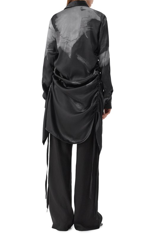 Шелковая блузка Ann Demeulemeester B0013140/FA658 Чёрный  B0013140/FA658 Фото 4