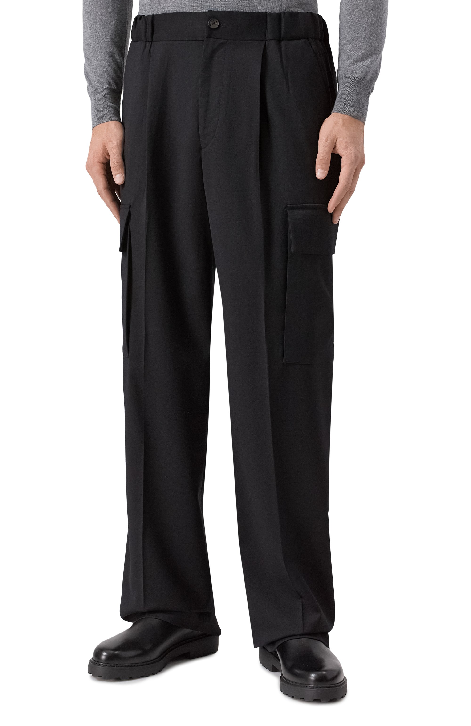 Брюки-карго из шерсти и вискозы HEVO, арт. T0RREQUETTA 30 160/I743, фото 3