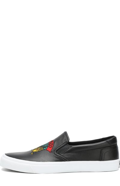 Кожаные слипоны с вышивкой KENZO, арт. 5SN104L50, фото 3