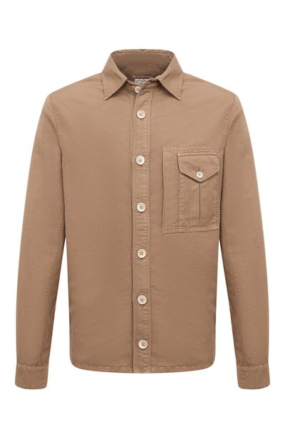Мужская куртка-рубашка изо льна и хлопка BRUNELLO CUCINELLI, арт. M291DB6220