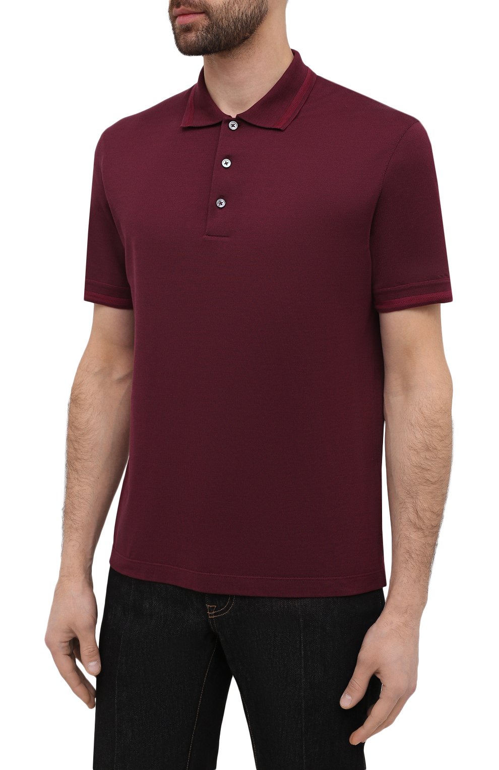 Поло из шелка и хлопка ZEGNA, арт. UW341/746, фото 3