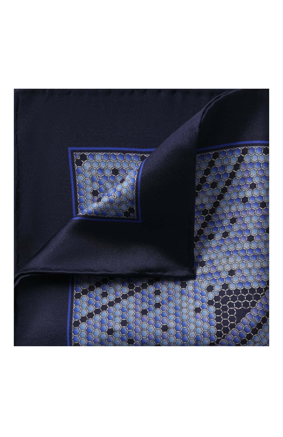 Шелковый платок ZILLI синего цвета по цене 8995 руб., арт. 50712/HANDKERCHIEFS, фото 1 Шелковый платок ZILLI, арт. 50712/HANDKERCHIEFS, фото 1