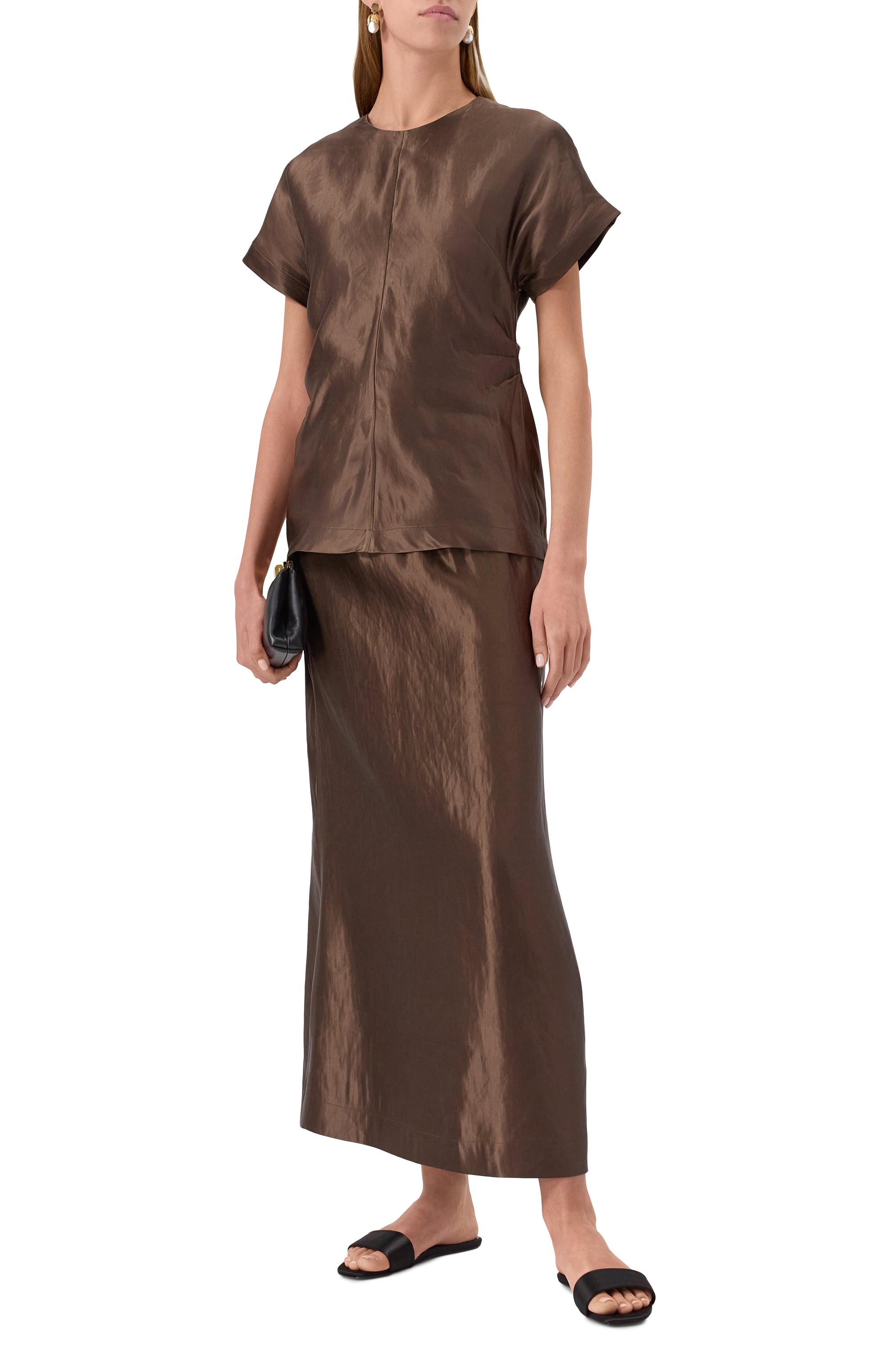 Юбка изо льна и шелка LOULOU DE SAISON, арт. LIAM, фото 2