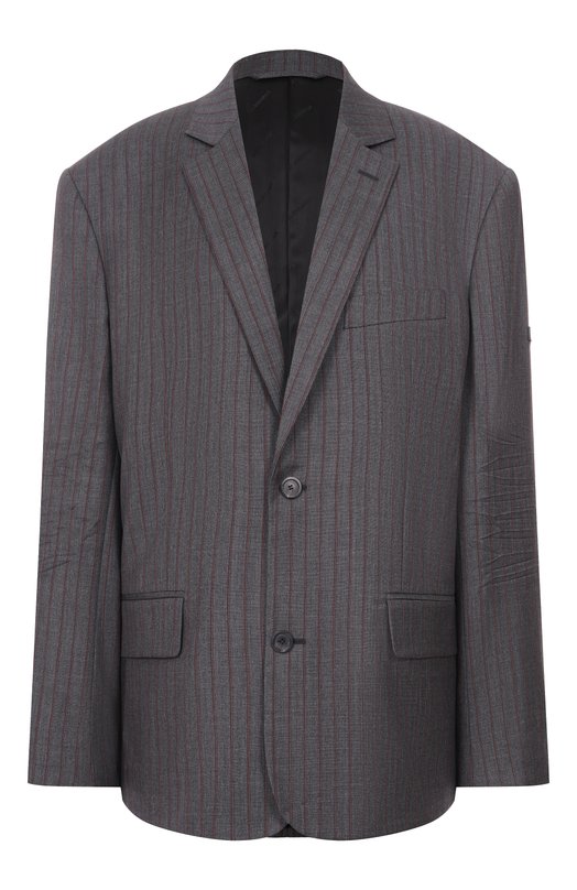 Шерстяной жакет Balenciaga 850771/TPT05 Серый 850771/TPT05