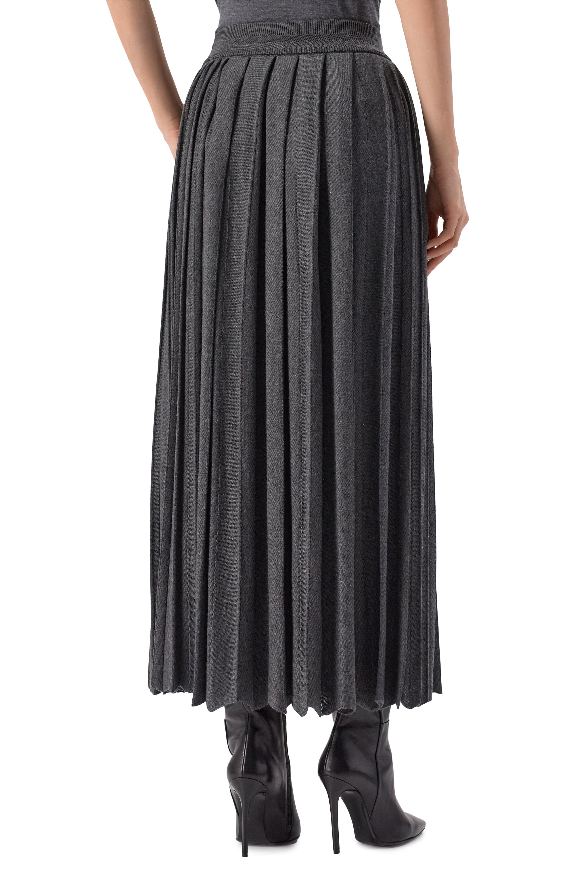 Юбка из шелка и кашемира FREEAGE серого цвета по цене 89540 руб., арт. W26.SK036.6030.991, фото 4 Юбка из шелка и кашемира FREEAGE, арт. W26.SK036.6030.991, фото 4