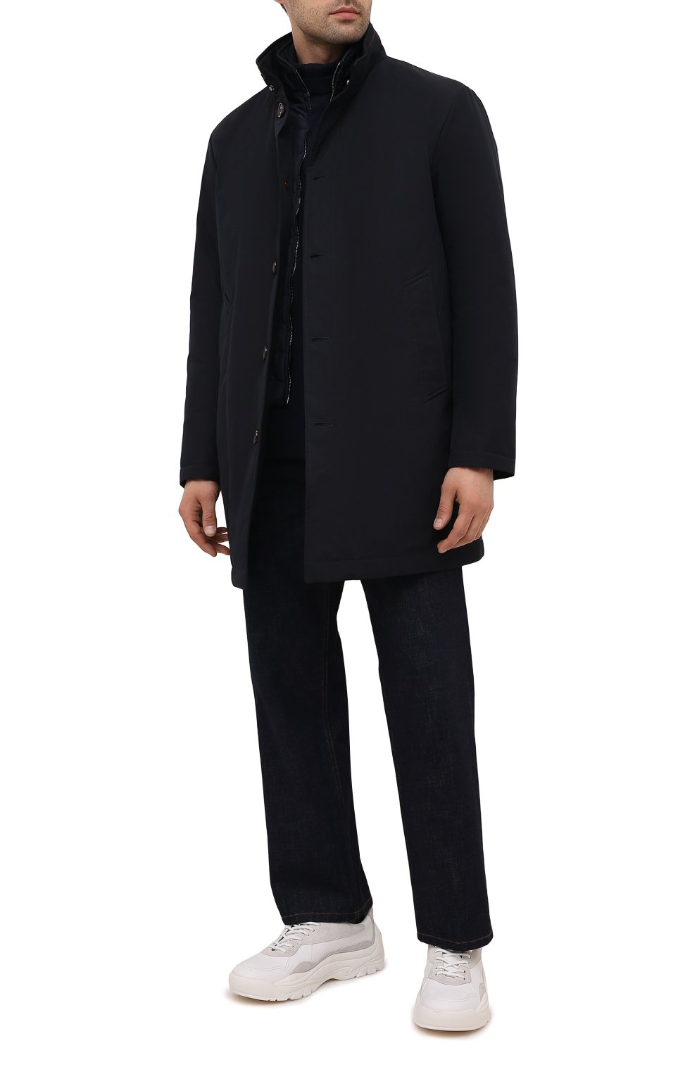 Утепленный плащ KIRED темно-синего цвета по цене 124500 руб., арт. WP0RDW7008025000, фото 2 Утепленный плащ KIRED, арт. WP0RDW7008025000, фото 2