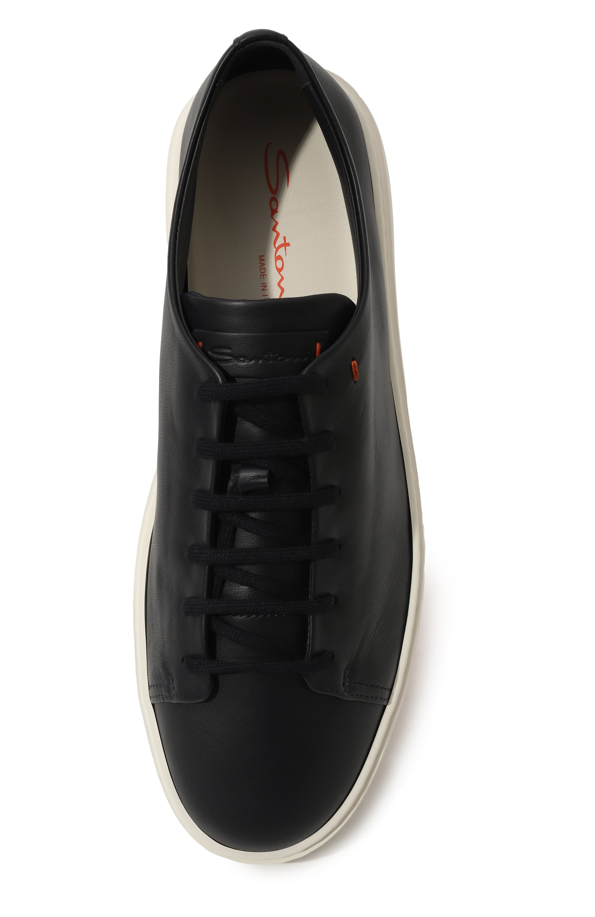 Кожаные кеды cleanic SANTONI, арт. MBCD21640BARTSB9I25, фото 6