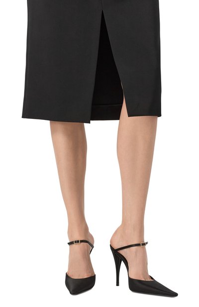 Текстильные мюли doville calypso 110 SAINT LAURENT, арт. 817974/9QNA0, фото 3