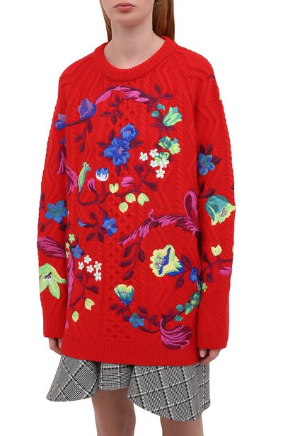 Шерстяной свитер VERSACE красного цвета по цене 299500 руб., арт. A87697/A237035, фото 3 Шерстяной свитер VERSACE, арт. A87697/A237035, фото 3