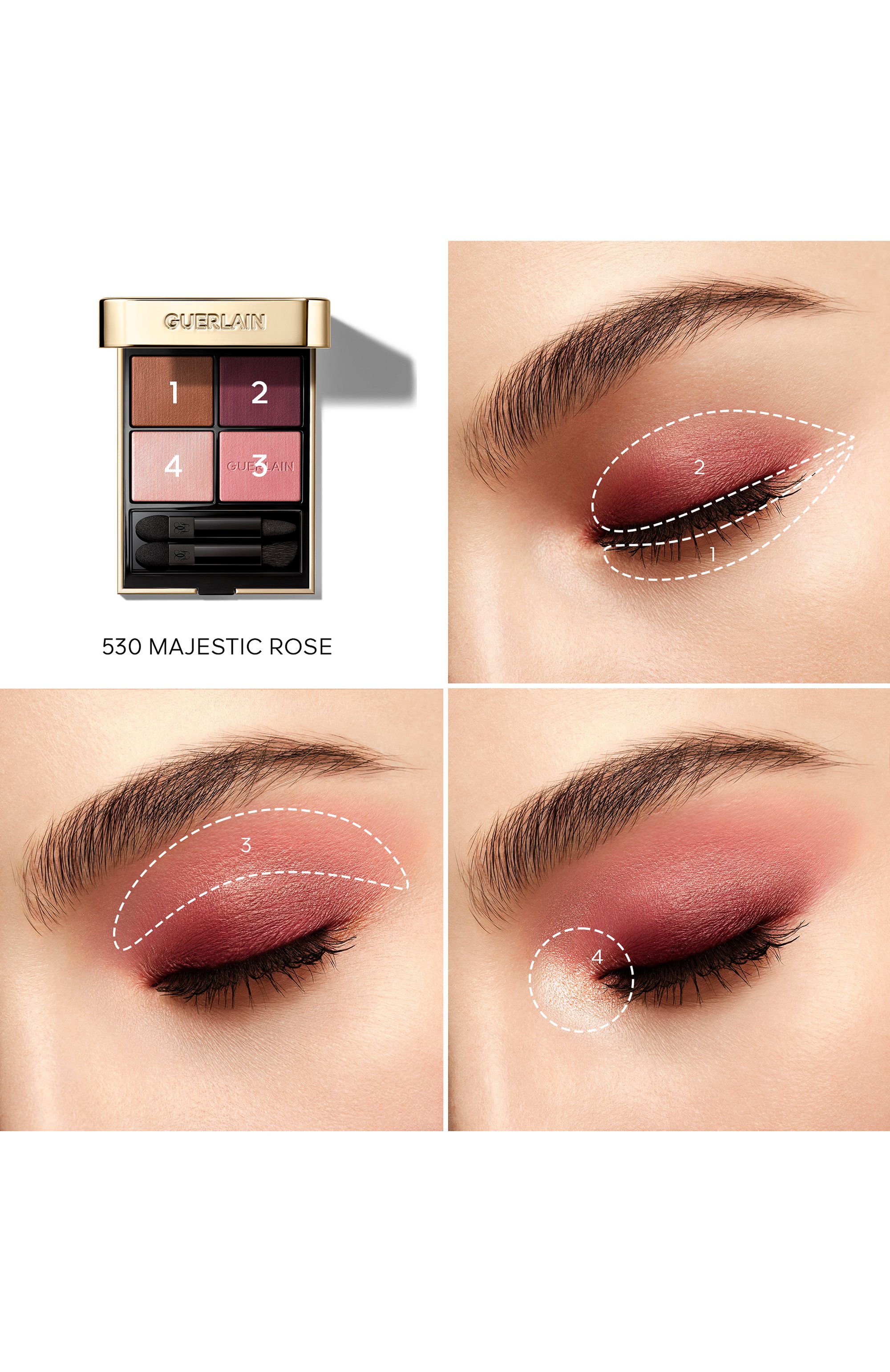 Тени для век ombres g, оттенок 530 величественная роза (4x1,5g) GUERLAIN, арт. G044120, фото 4