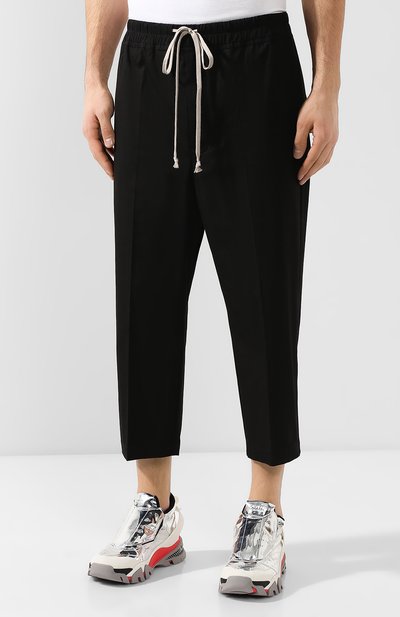 Укороченные брюки из хлопка RICK OWENS, арт. RU19S2395/TE, фото 3