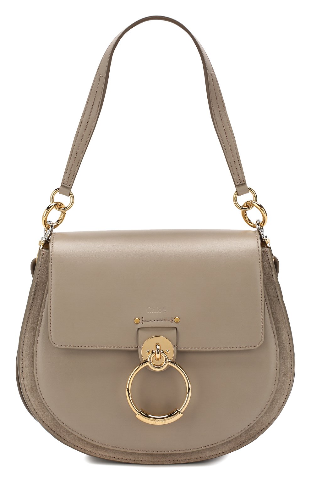 Сумка tess large CHLOÉ серого цвета по цене 199500 руб., арт. CHC18WS152A37, фото 1 Сумка tess large CHLOÉ, арт. CHC18WS152A37, фото 1