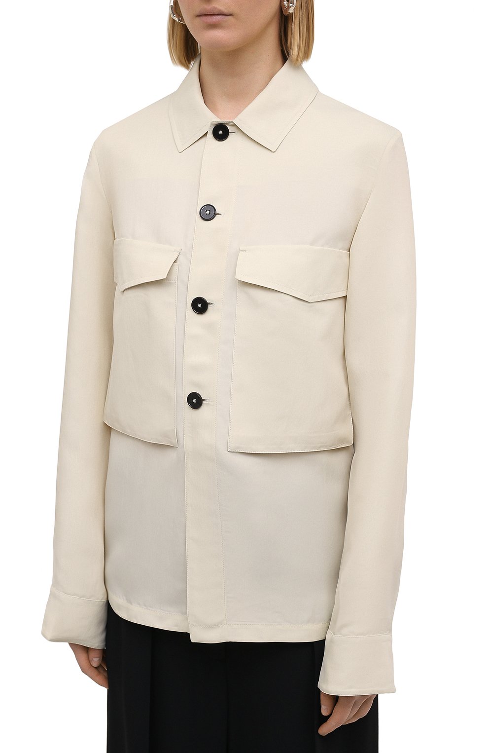 Рубашка из вискозы и шелка JIL SANDER, арт. JSPS150005-WS391900A, фото 3
