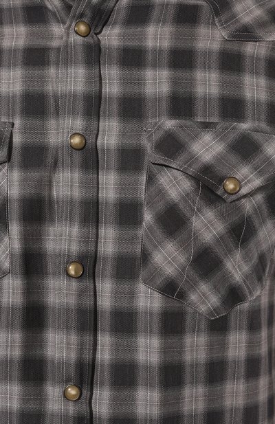 Рубашка из хлопка и лиоцелла CANALI серого цвета по цене 56250 руб., арт. CSL7066/GL03348, фото 5 Рубашка из хлопка и лиоцелла CANALI, арт. CSL7066/GL03348, фото 5