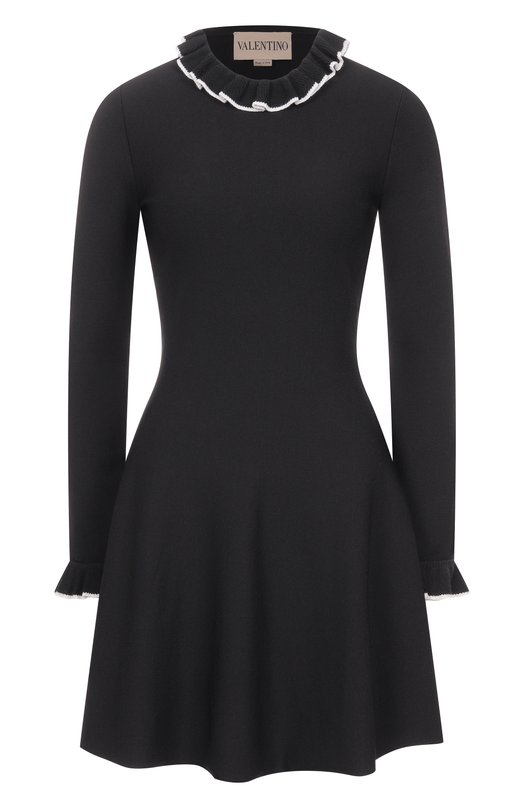 Платье из вискозы Valentino 7B3KD13Y9K5 Чёрный 7B3KD13Y9K5