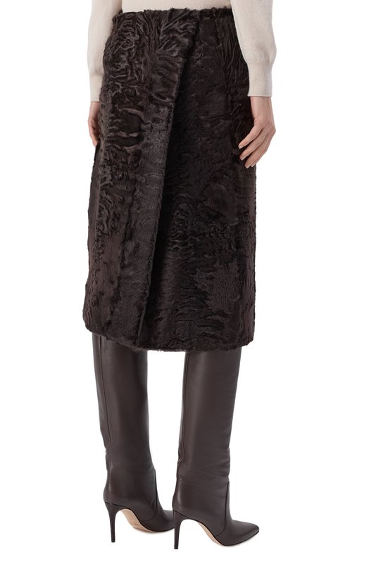 Юбка из свакары MVST M019/SWAKARA BROWN Коричневый  M019/SWAKARA BROWN Фото 4