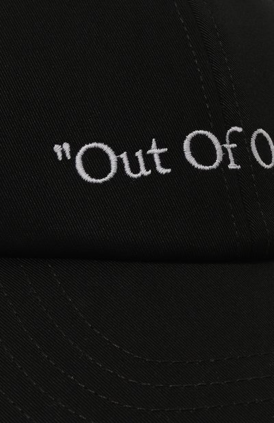 Хлопковая бейсболка OFF-WHITE черного цвета по цене 24600 руб., арт. 0MLB069F24FAB009, фото 3 Хлопковая бейсболка OFF-WHITE, арт. 0MLB069F24FAB009, фото 3