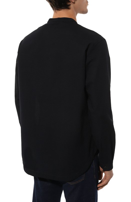 Хлопковая рубашка Giorgio Armani GM000128/TE11186 Синий  GM000128/TE11186 Фото 4