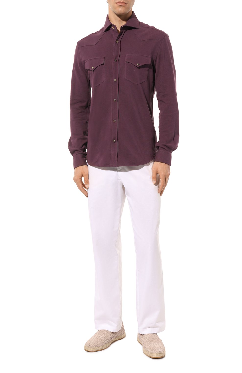 Хлопковая рубашка BRUNELLO CUCINELLI, арт. M0T636666, фото 2