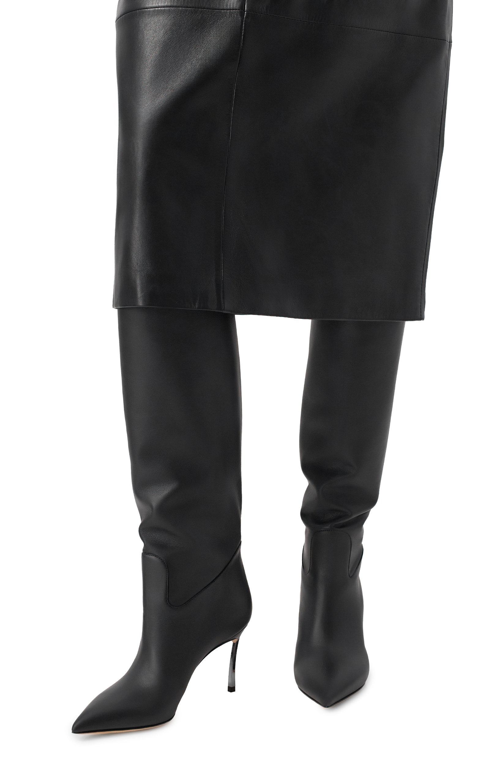 Кожаные сапоги blade 80 CASADEI черного цвета по цене 151500 руб., арт. 1S329Y080M/C2245, фото 2 Кожаные сапоги blade 80 CASADEI, арт. 1S329Y080M/C2245, фото 2