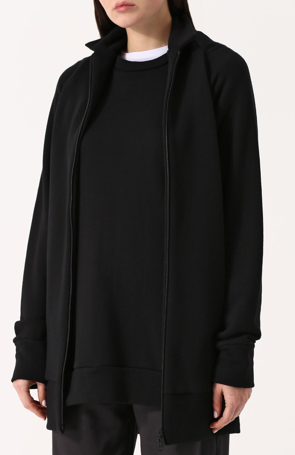 Удлиненный хлопковый кардиган на молнии Y`S, арт. YK-T96-065, фото 3