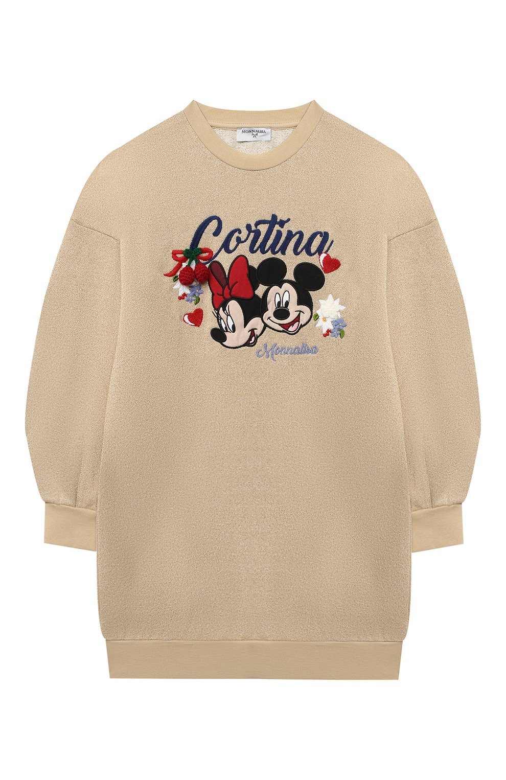 Платье MONNALISA золотого цвета по цене 17200 руб., арт. 196914RI, фото 1 Платье MONNALISA, арт. 196914RI, фото 1