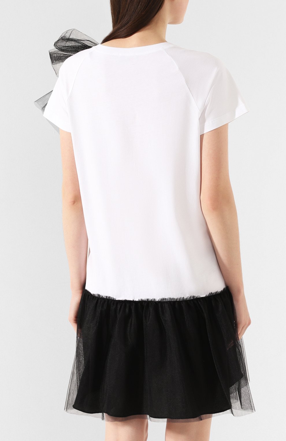 Хлопковое платье REDVALENTINO черно-белого цвета по цене 33950 руб., арт. TR0MJ04P/54L, фото 4 Хлопковое платье REDVALENTINO, арт. TR0MJ04P/54L, фото 4